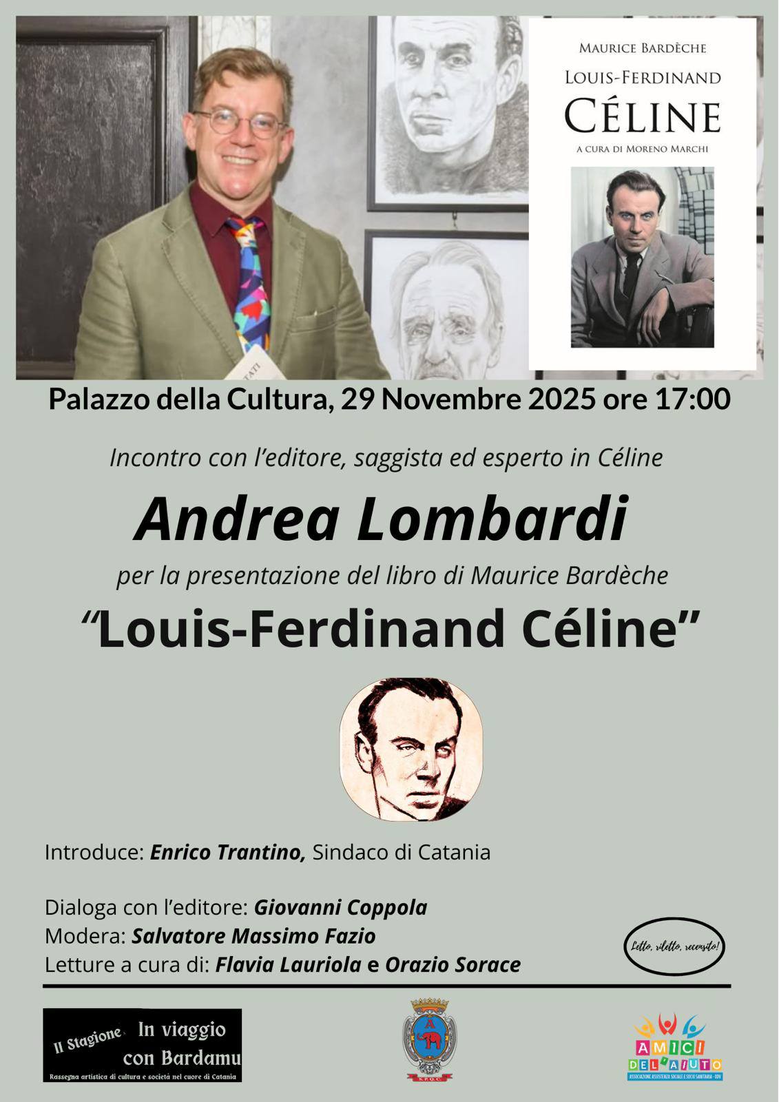 Locandina presentazione del libro con Andrea Lombardi
