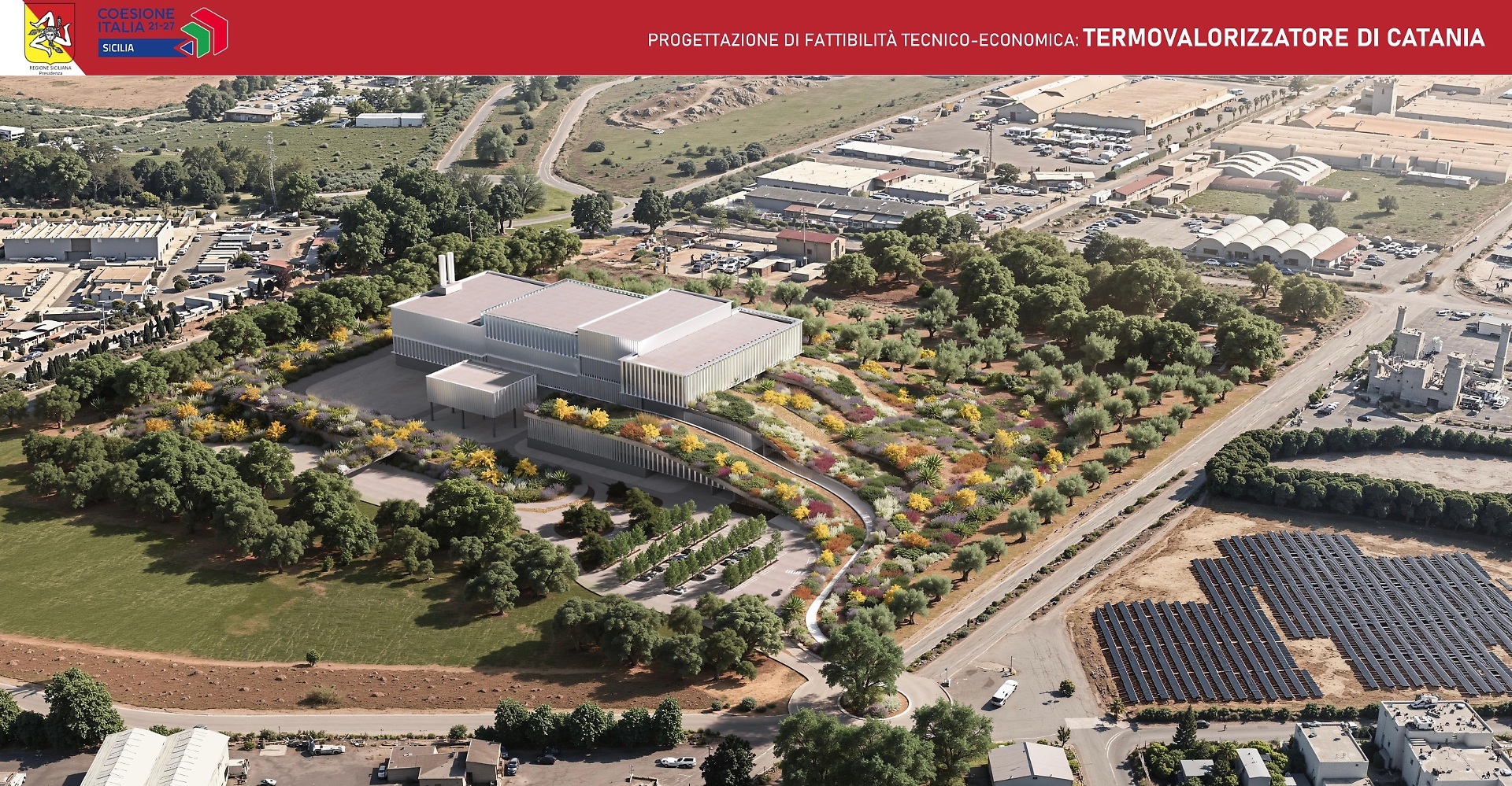 Il termovalorizzatore che sorgerà nella zona industriale di Catania