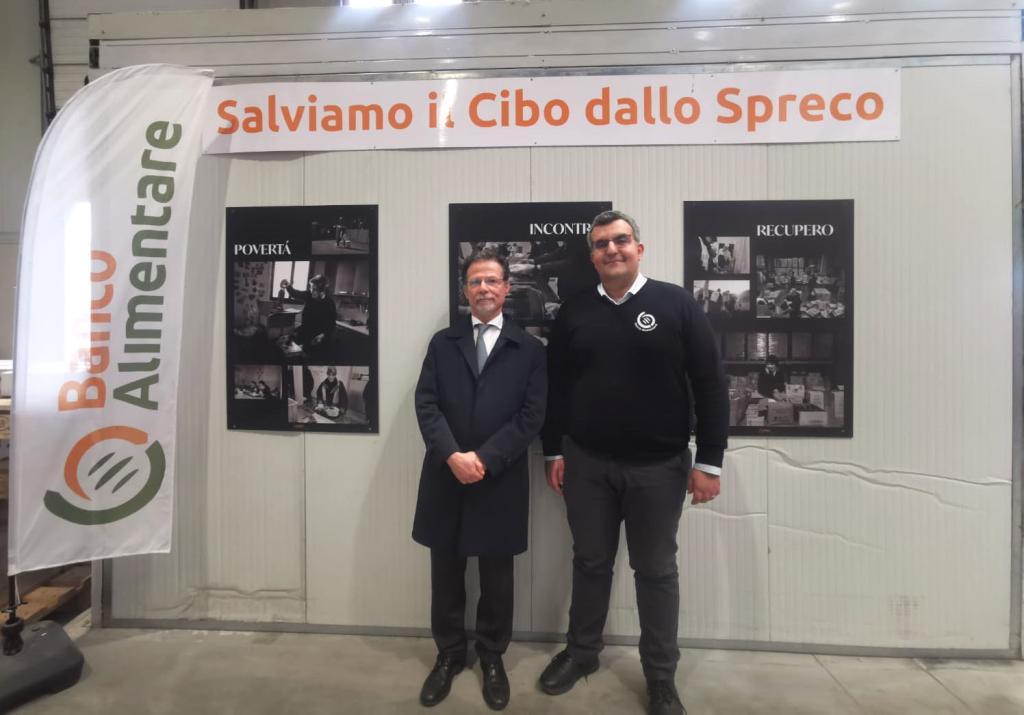 Banco Alimentare, visita del rettore dell'Università di Catania Francesco Priolo