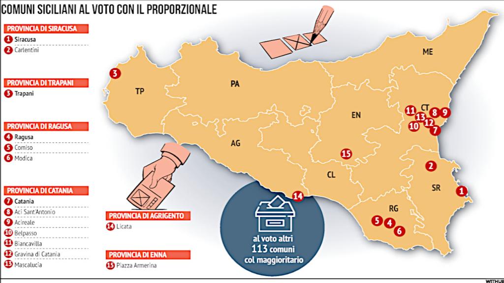 Elezioni amministrative, comuni al voto in Sicilia